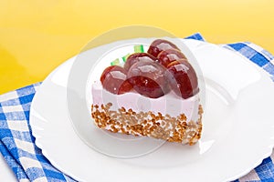 Fancy cake with grapes