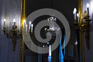 Fancy chandelier in the Esterhazy Palace