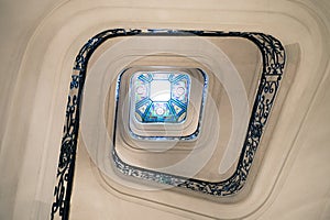 Fancy and classic staircases in a hotel