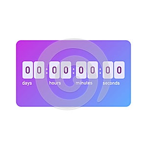 Fancy count down timer with instagram gradient