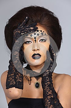 Fancy Creative Talent Make up and Hair style on Asian Beautiful