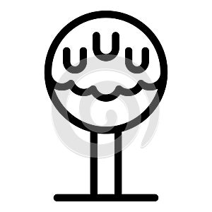Fancy cute cake pop icon outline vector. Candy chocolate