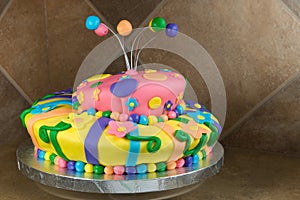 Fancy Decorated Birthday Cake