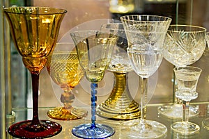 Fancy elegant glassware