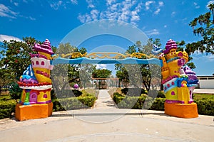 Fancy entrance to a children theme park