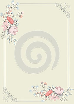 Fancy Floral Frame Background