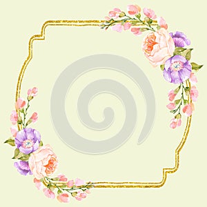 Fancy Floral Square Frame