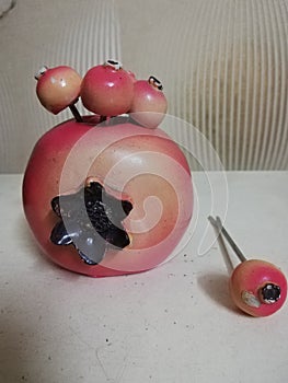 Fancy fork stand pomegranate shaped photo