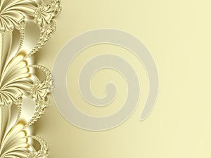 Fancy fractal border in yellow or gold, resembling flower petals