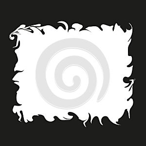 Fancy frame border and page ornament. Decorative design element.