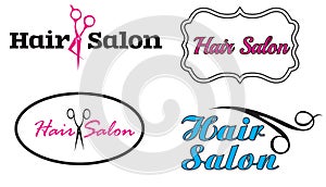 Fancy Hair Salon Four Logos photo
