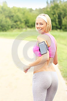 Fancy jogger in the park