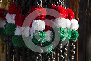 Fancy leather whips for sale in hungarian national colors