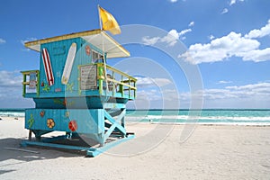 Fancy lifeguard hut in Miami Beach