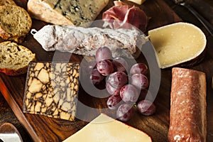 Fancy Meat and Cheeseboard with Fruit