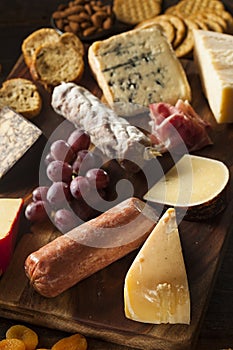 Fancy Meat and Cheeseboard with Fruit photo