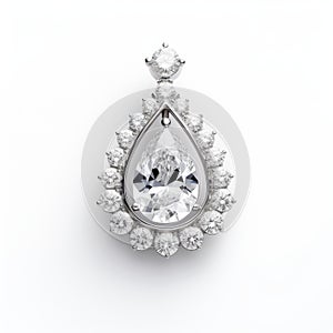 Fancy Pear Cut Diamond Pendant In Robert Antoine Pinchon Style