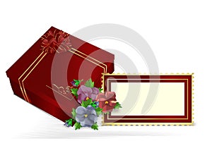 Fancy present box, cdr vector