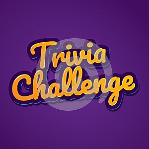 Fancy Square Trivia Challenge Announcement Banner Illustration photo