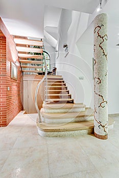 Fancy stairs in flashy house