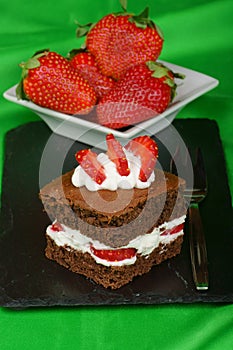 Fancy strawberry brownie