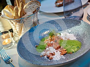 Fancy table setting for dinner