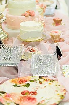 A Fancy Wedding Cake Display Table