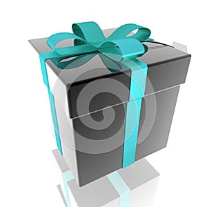 Fancy wrapped ribbon present