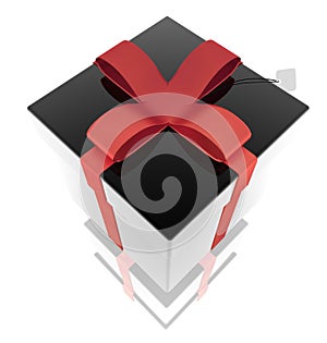 Fancy wrapped ribbon present