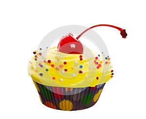 Fancy Yellow Cupcake