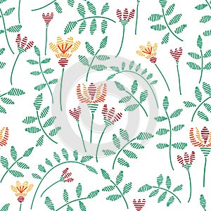 Fancywork natural vector seamless pattern