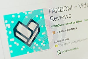 Fandom App Icon. Selective focus.