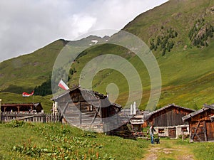 Alpine village in Sudtirol