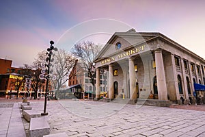 Faneuil Hall and the Boston skyline