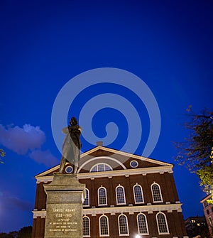 Faneuil Hall and statue square