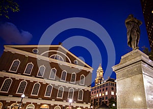 Faneuil Hall and statue square