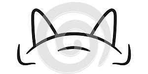 Fanged mouth caricature face part