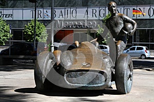 Fangio and his Mercedes in Buenos Aires