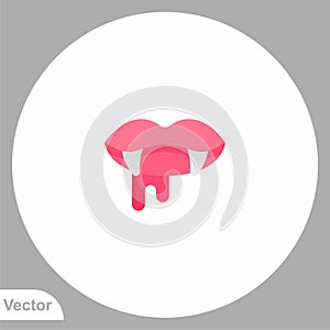 Fangs vector icon sign symbol