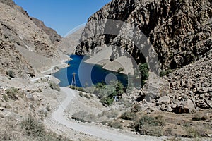 Fann lake mountain landscape in Tajikistan