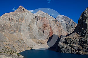 Fann lake mountain landscape in Tajikistan