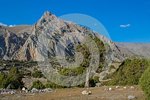 Fann mountain landscape in Tajikistan