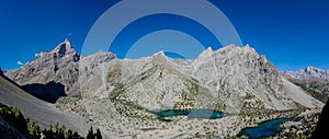 Fann mountains crystal clear lake panorama of Kulikalon