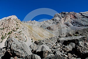 Fann mountains dry landscape