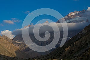 Fann mountains. Dry mountains landscape