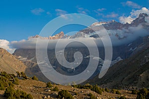 Fann mountains. Dry mountains landscape