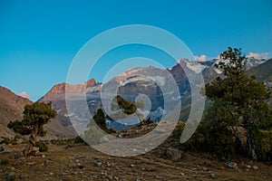 Fann mountains. Dry mountains landscape