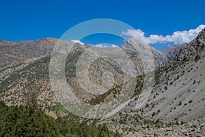 Fann mountains. Dry mountains landscape