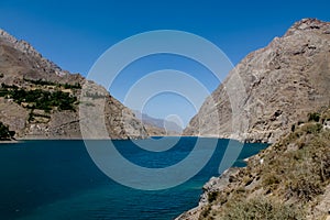 Fann mountains lake in Middle Asia Tajikistan