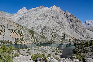 Fann mountains lake in Tajikistan